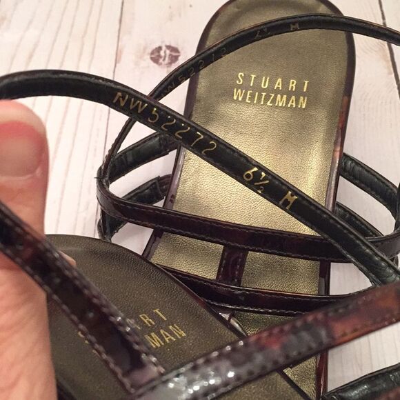 Stewart Weitzman Women’s Brown Tortious Sandals - Picture 5 of 8